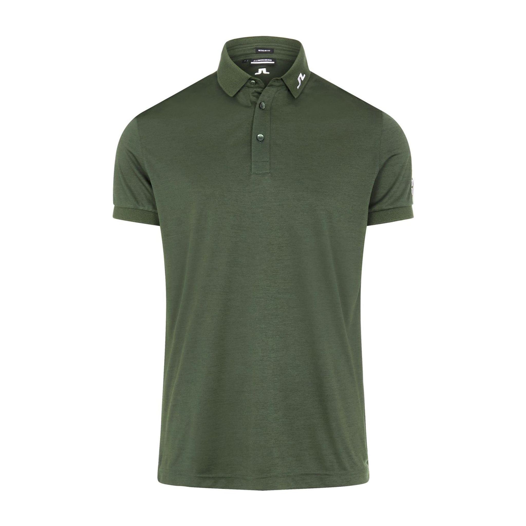 J. Lindeberg M Tour Tech Reg Fit SS Polo Thyme Green Melange Uomo