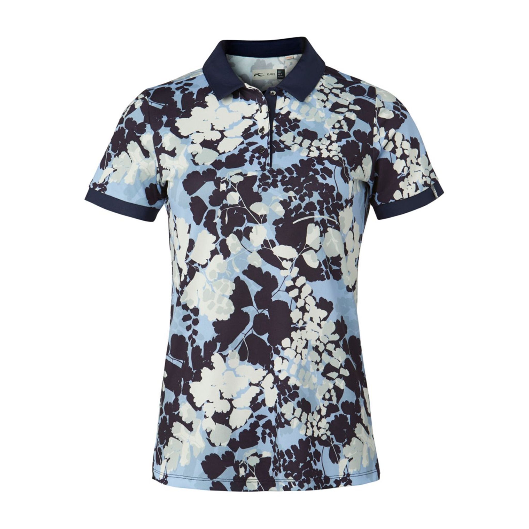 Kjus W Enya Polo SS stampata Atlanta Blu/Bianco Donna