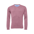 Fynch Hatton Maglione da golf superfine con scollo a V da uomo lilla da uomo