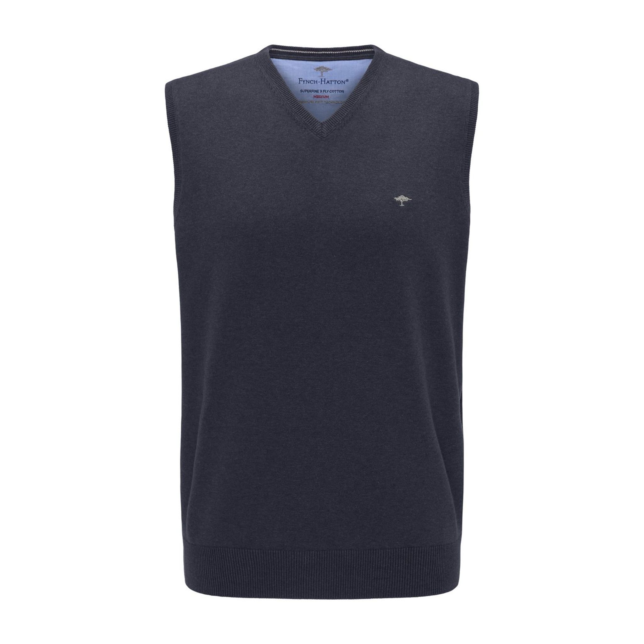 Fynch Hatton M Slipover SL Maglione Blu Navy Uomo