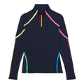 Polo da golf GFORE Colour Block con cerniera 1/4 da donna