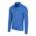 Greg Norman Heathered Mesh 1/4 Zip LS Maglione Uomo Marittimo