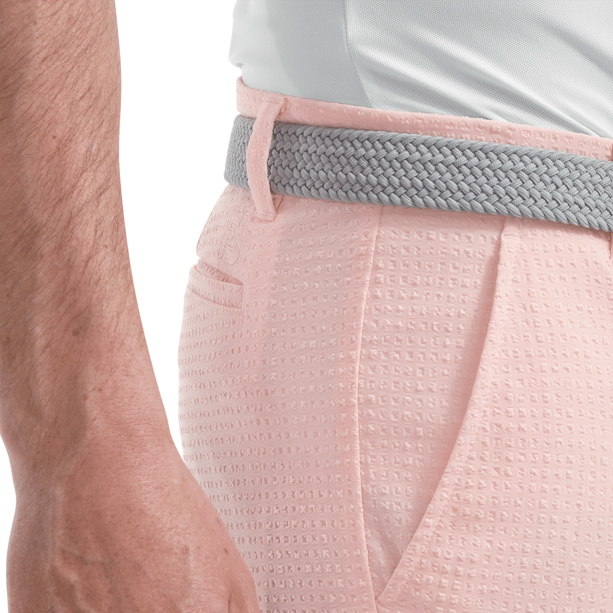 Footjoy M Performance Seersucker Shorts Quarzo Rosa Uomo