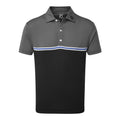 Polo a maniche corte color block in jacquard Footjoy M nera da uomo