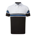 Polo a maniche corte Footjoy M Stretch Pique Color Block bianca/nera da uomo