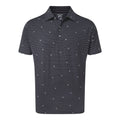 Polo a maniche corte Footjoy M Lisle Stripe Leaf blu navy/bianco da uomo