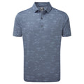 Polo da golf da uomo Footjoy Tropic Golf Lisle Bluestone/Denim