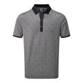 Polo Footjoy M Birdseye Argyle SS nera/bianca da uomo