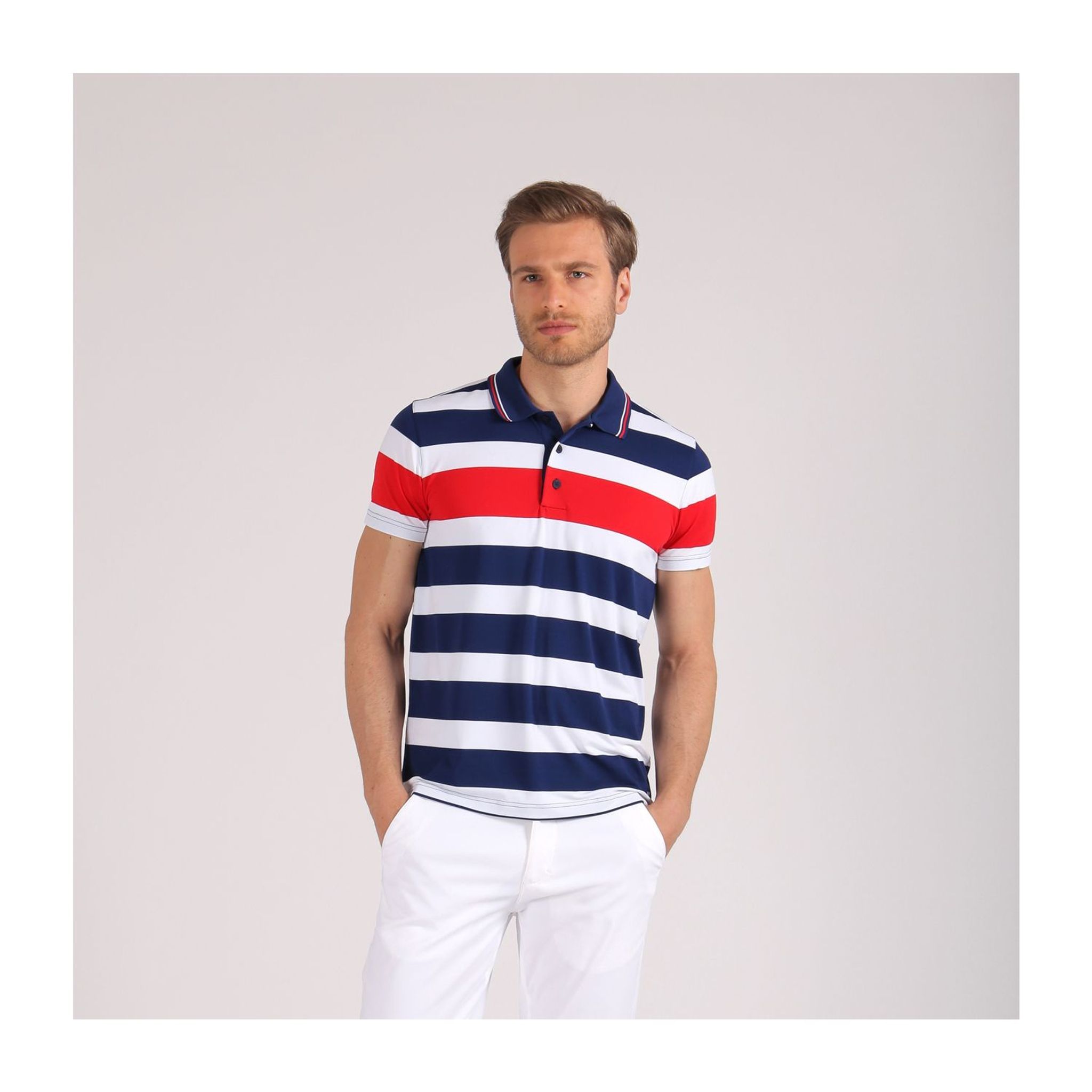 Chervo Polo Alicio Bianco/Blu Scuro Uomo