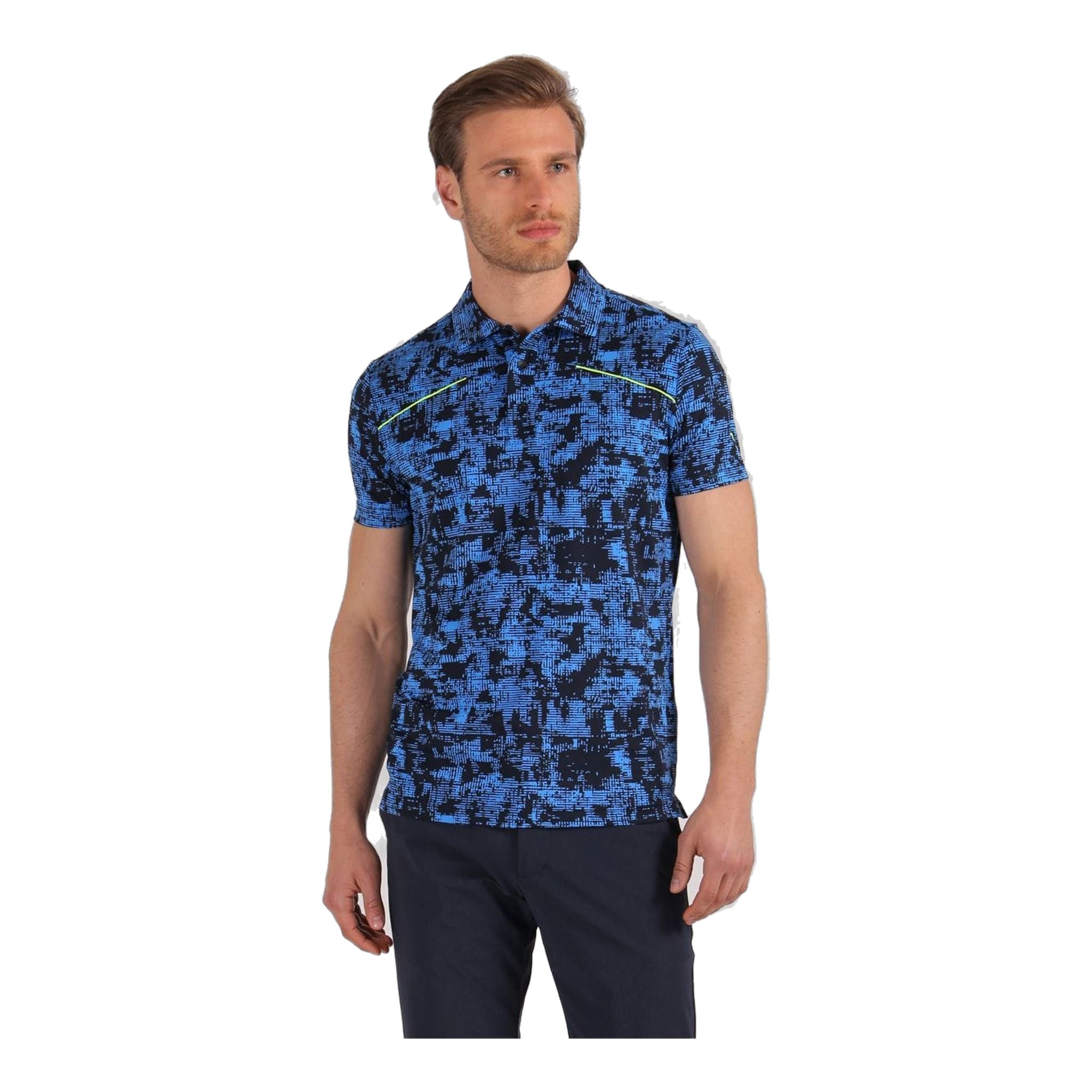 Chervo Polo Astratta Blau Herren