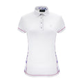 Chervo W Aibo SS Polo Bianco/Blu fantasia Donna