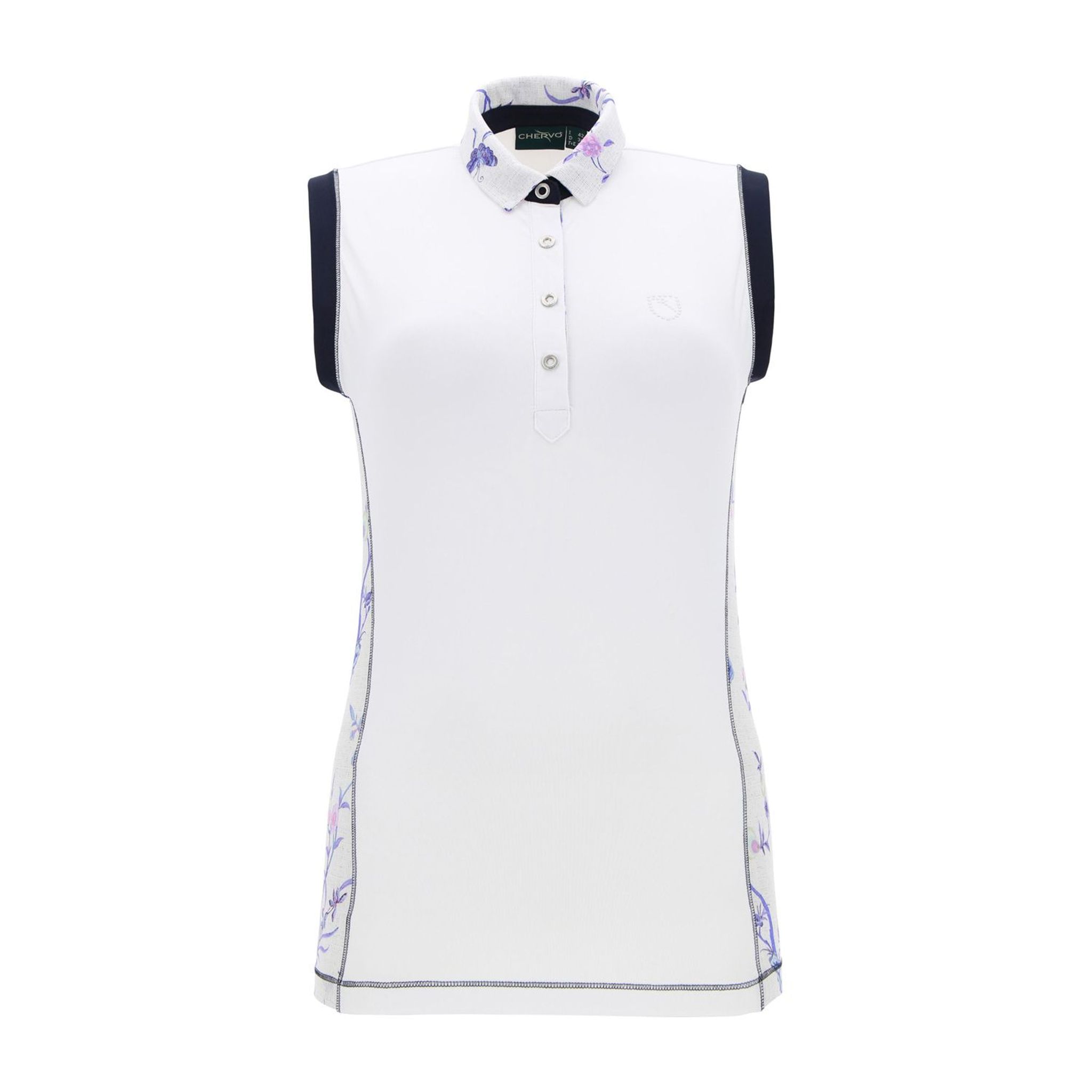 Chervo W Alaavio SL Polo Bianco/Blu fantasia Donna