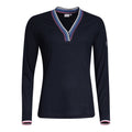 Polo Cross Sportswear W LS Stripe Blu Navy da donna