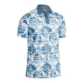 Callaway M Structured Printed Floral SS Polo Uomo Bianco Brillante