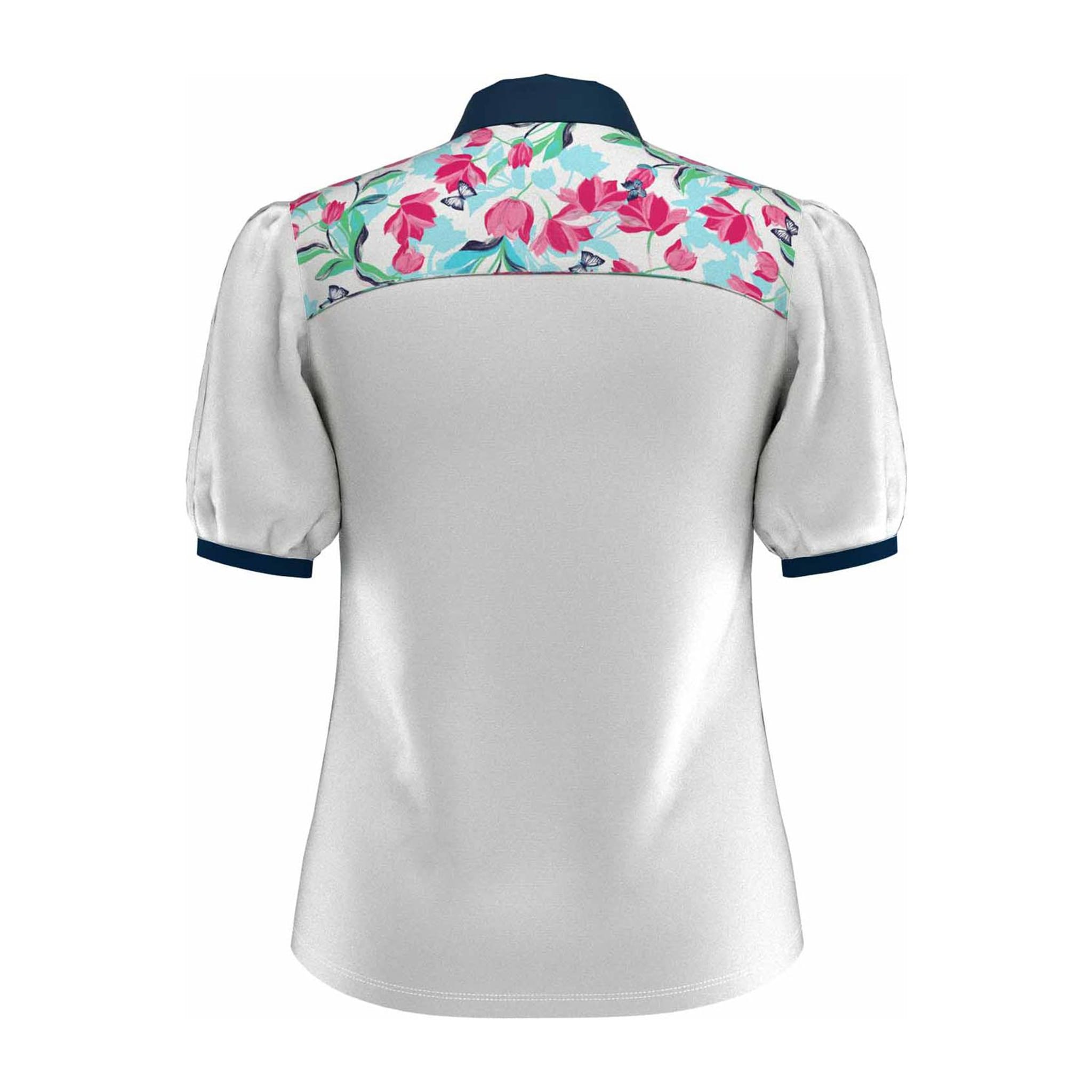 Polo Callaway W Brushstroke Print SS Brilliant White da donna