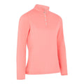 Polo da golf Callaway in pile termico a maniche lunghe Coral Paradise Da donna