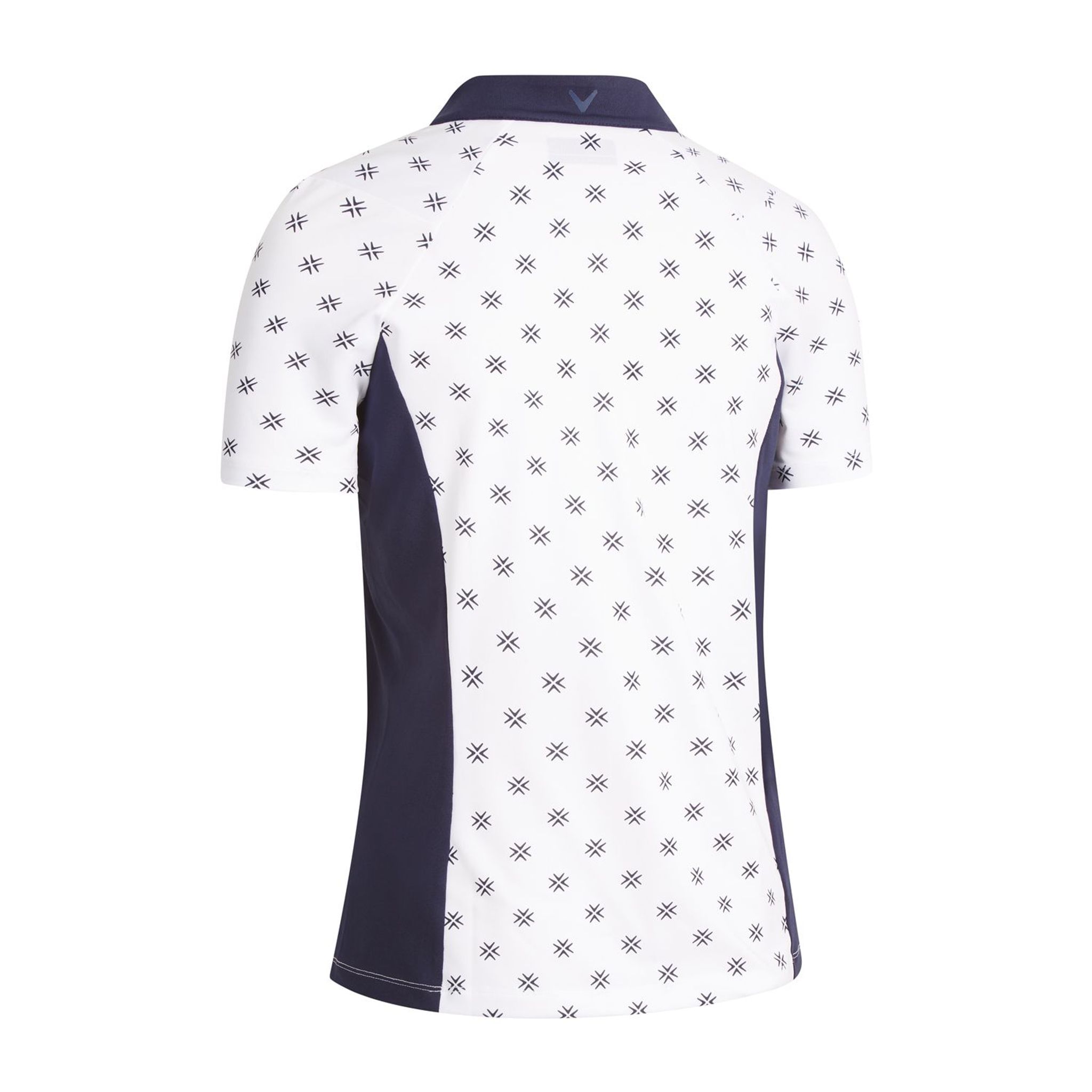 Callaway W Chev Floral Print SS Polo Brilliant White Donna