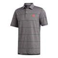 Adidas Ultimate Heather Stripe Polo Nero/Corallo/Melange Uomo