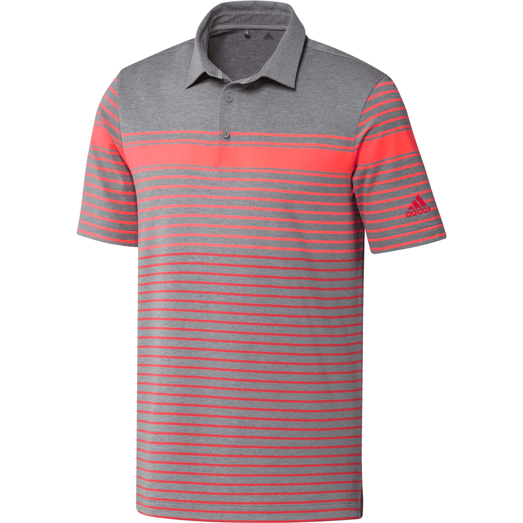 Adidas Ultimate Engineered Heather Polo Rosso/Corallo/Grigio Uomo