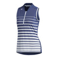 Adidas W Engineered Stripe SL Polo Indaco Donna