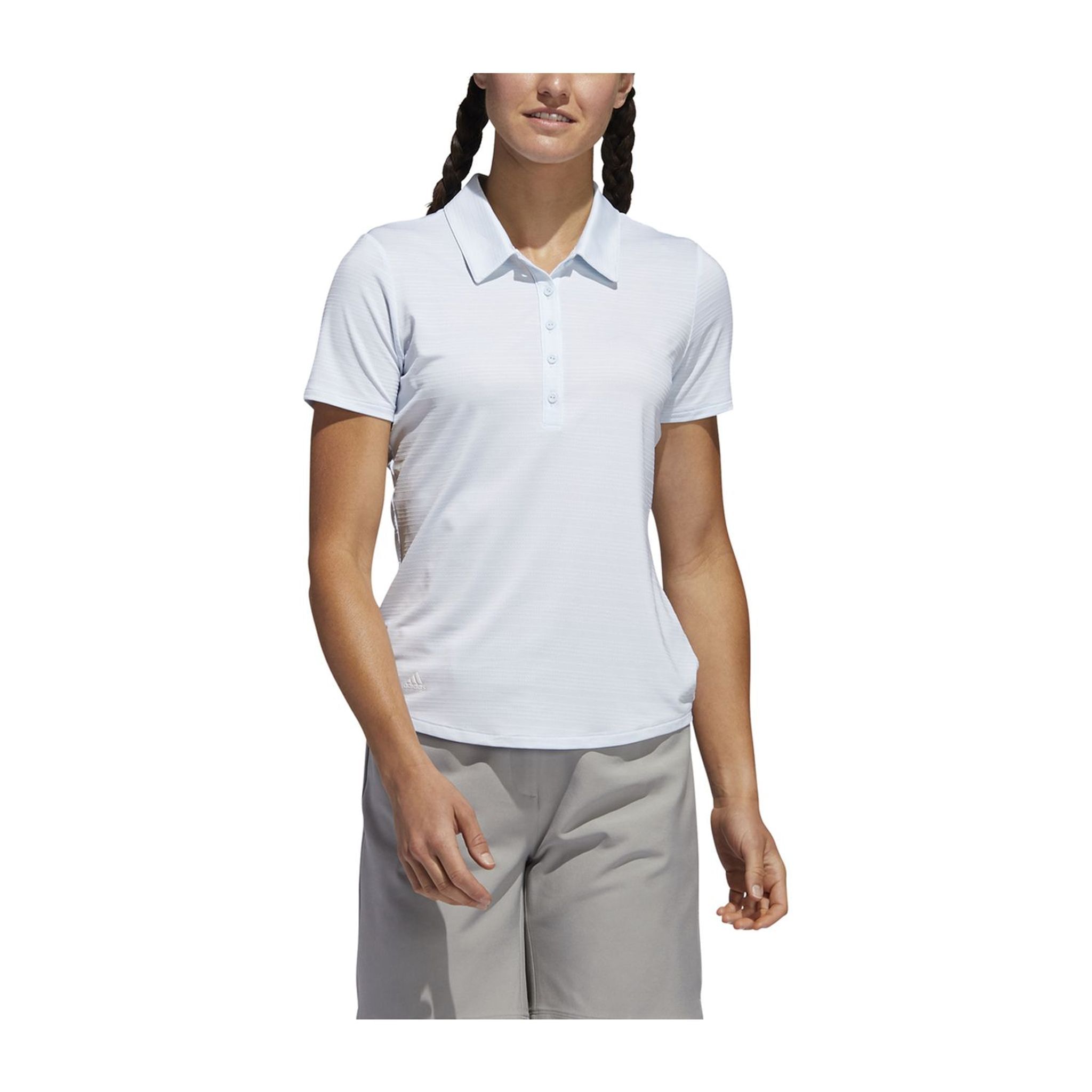 Adidas W Microdot SS Polo Sky Tint Donna