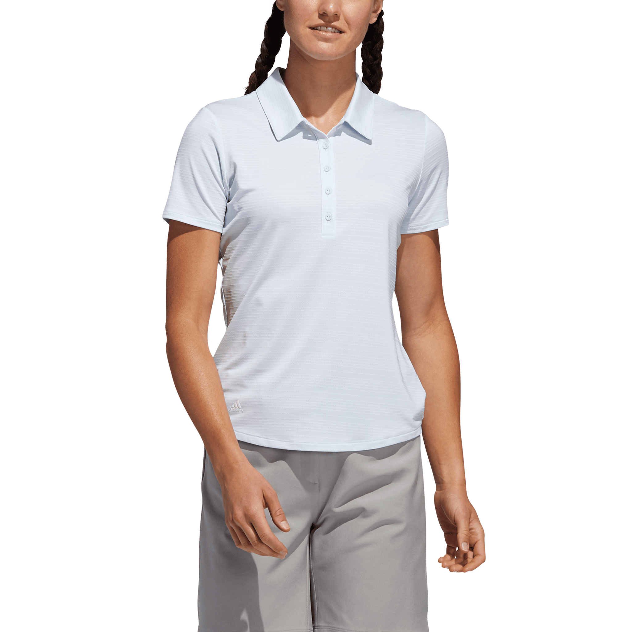 Adidas W Microdot SS Polo Sky Tint Donna