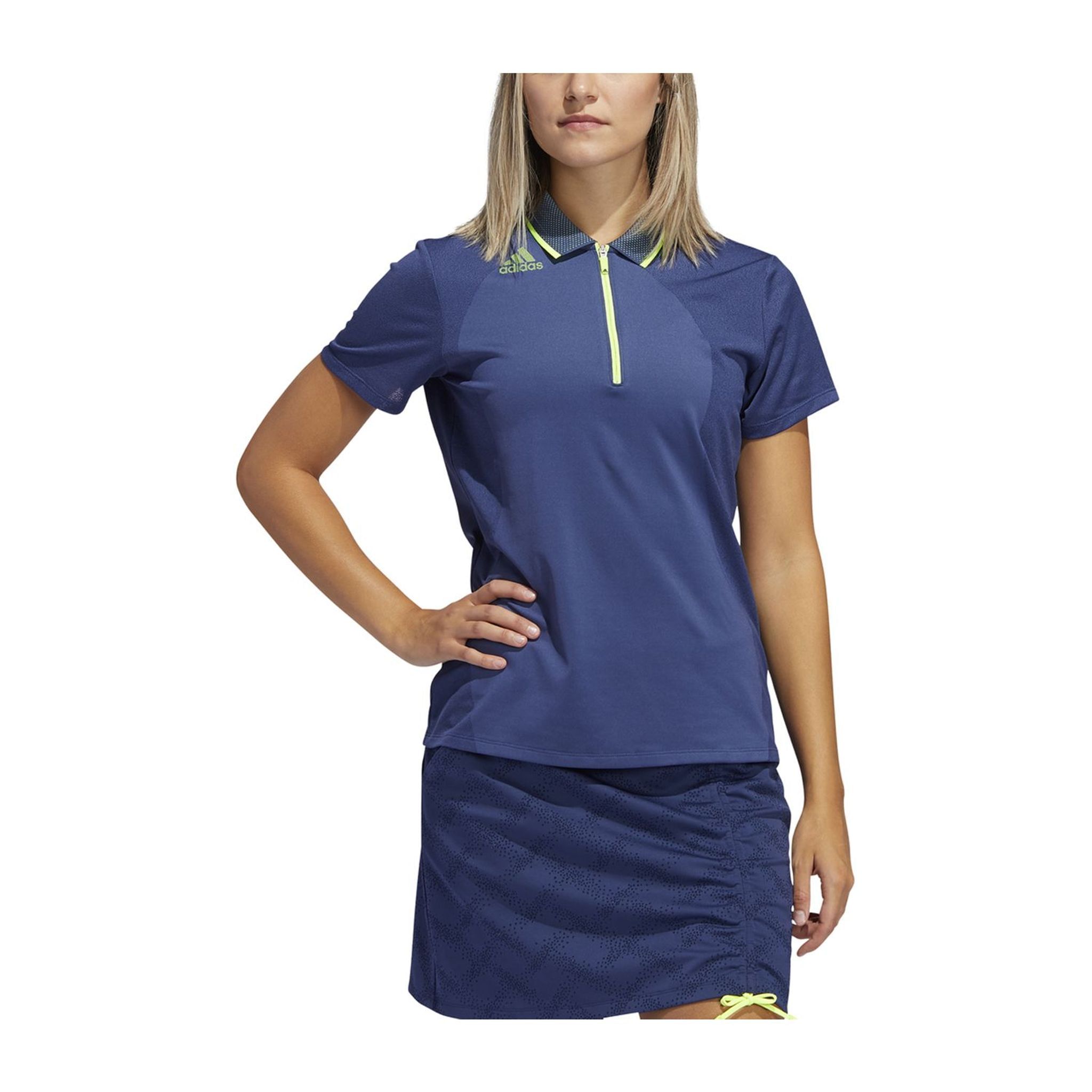 Adidas W Aeroready Engineered SS Polo Tech Indigo Donna