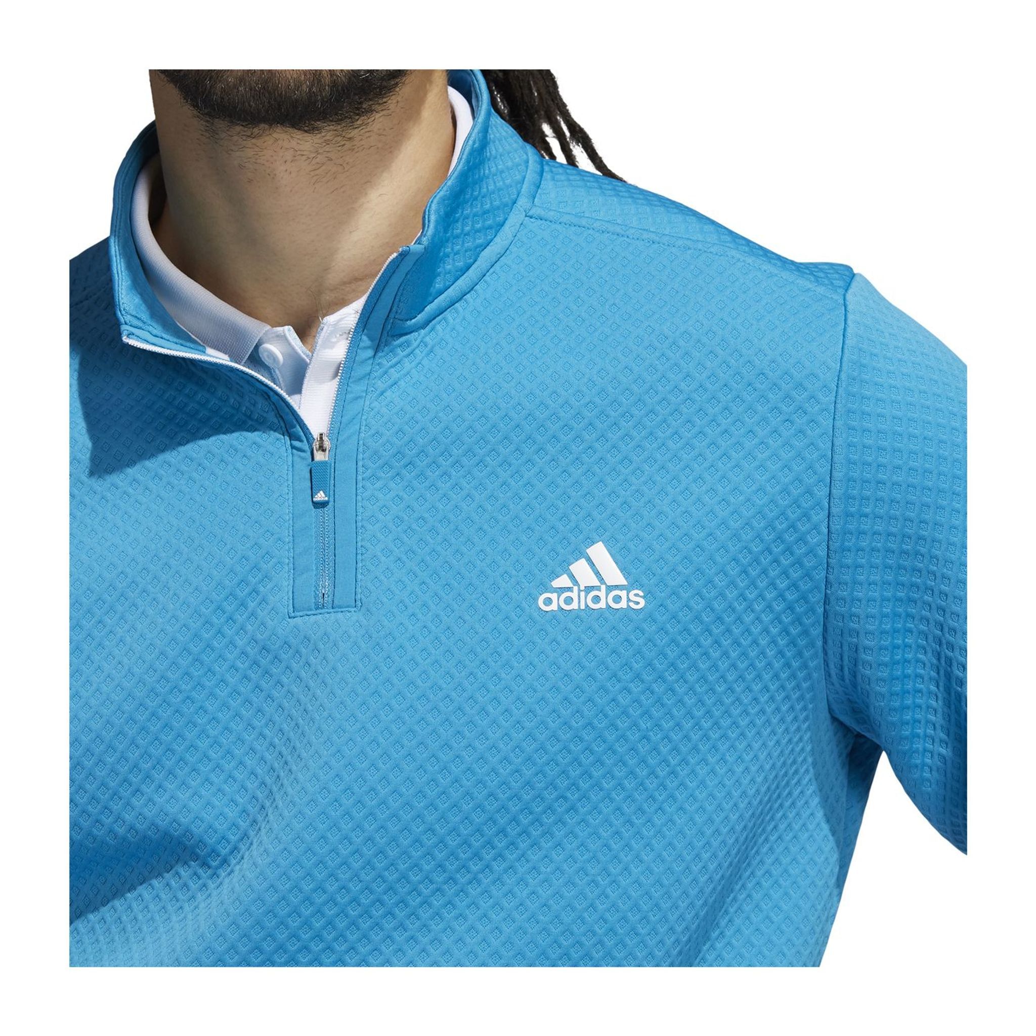 Maglione Adidas DWR Half Zip Turchese Uomo
