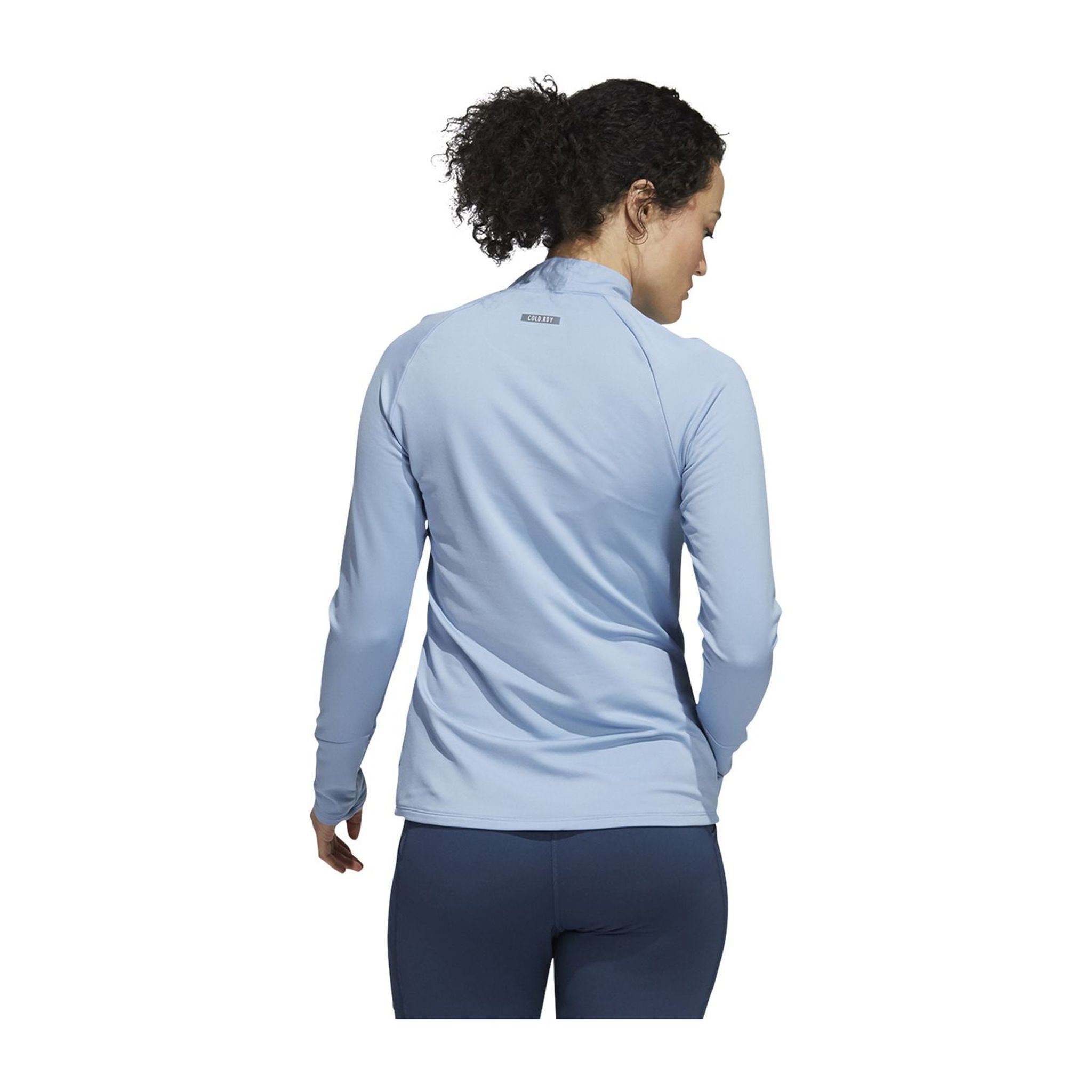 Adidas W Layer Mock Maniche Lunghe Azzurro Donna