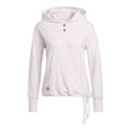 Felpa con cappuccio Adidas W Essentials Slub quasi rosa/bianco da donna