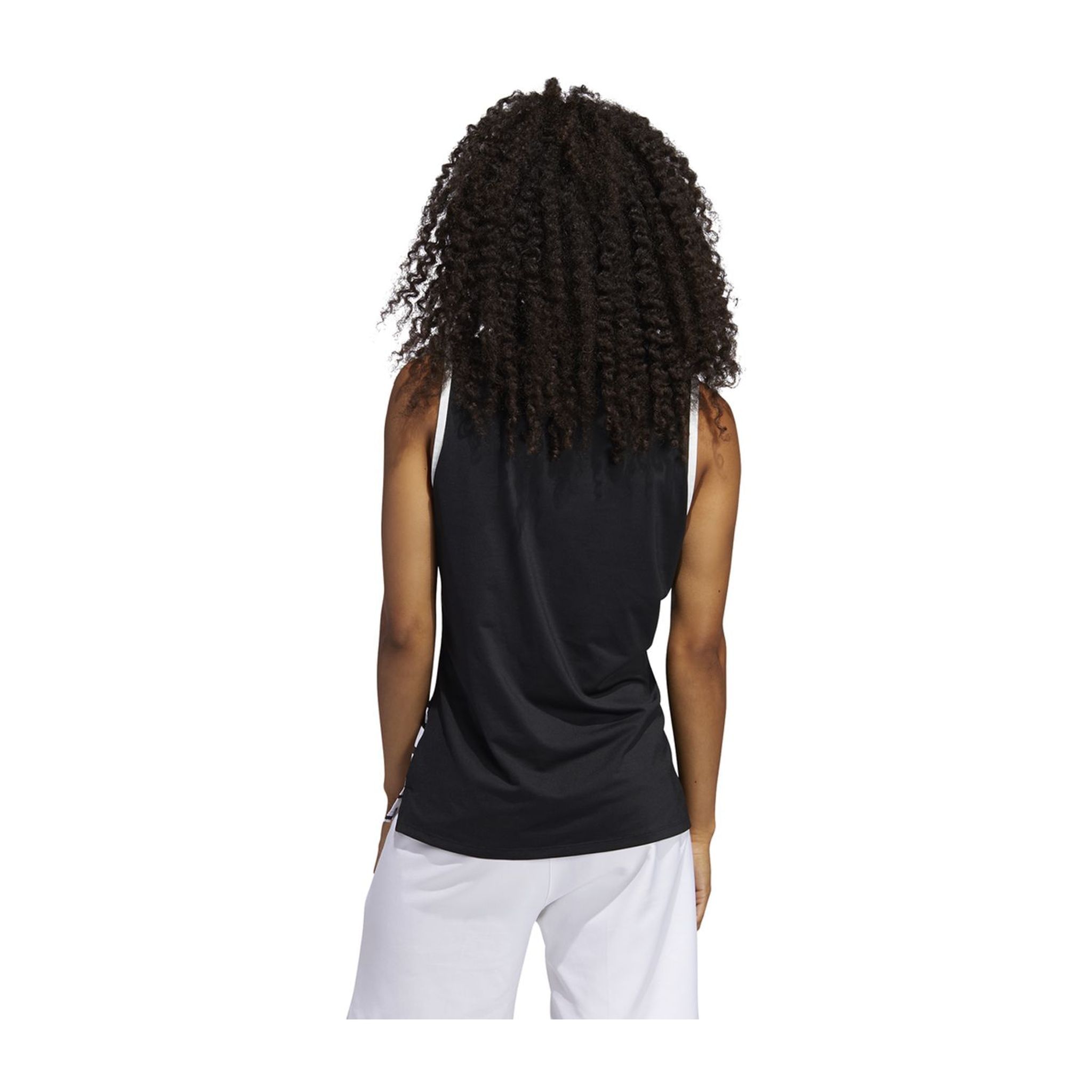Adidas W Engineered Stripe SL Polo Nero/Bianco Donna