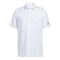 Adidas M Polo Flag Print Blu Rush/Semi Mint Rush/Crew Na Uomo
