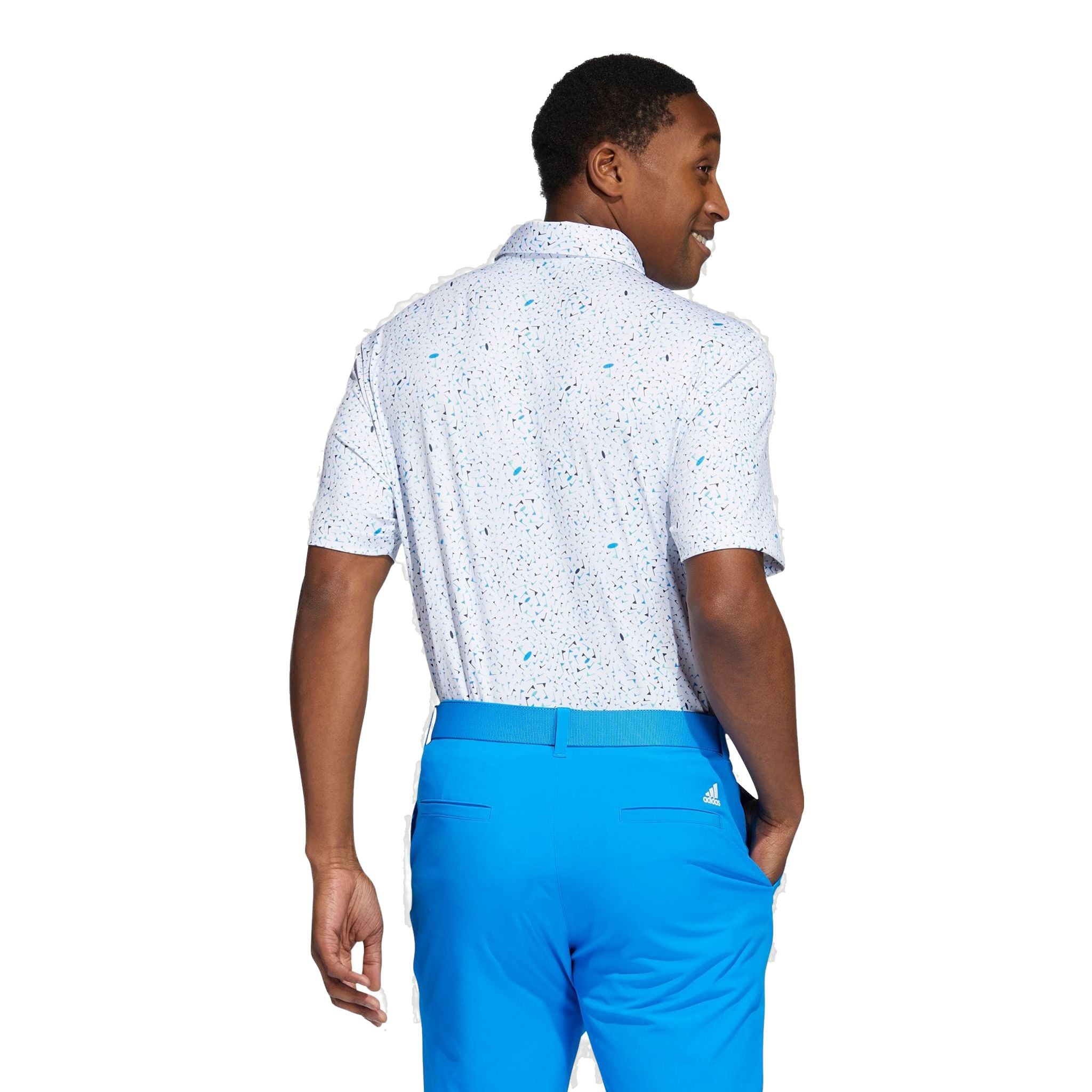 Adidas M Polo Flag Print Blu Rush/Semi Mint Rush/Crew Na Uomo
