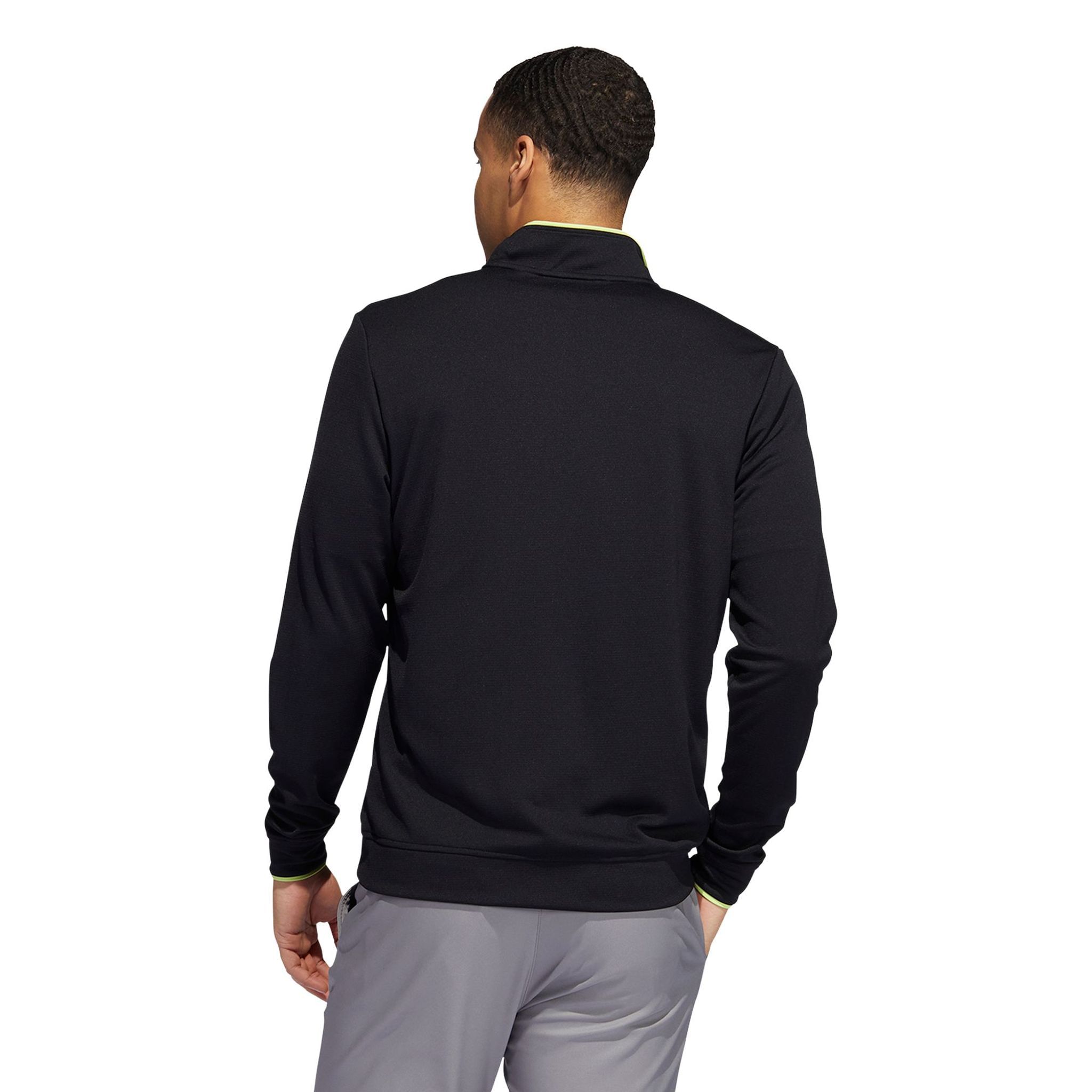 Adidas M Quarter Zip Pullover UPF Nero/Lime Pulse Uomo