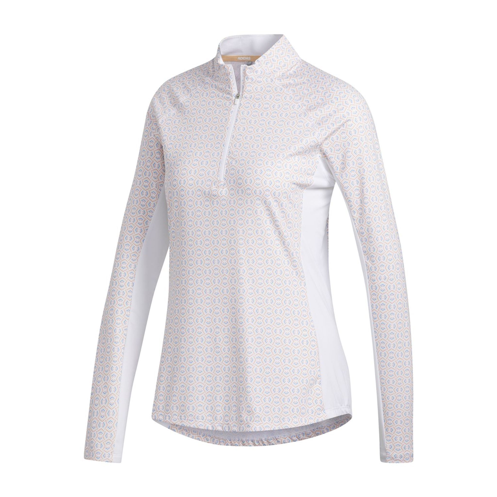 Adidas W Polo Aeroready UPF50 Manica Lunga Bianco/Arancione Donna