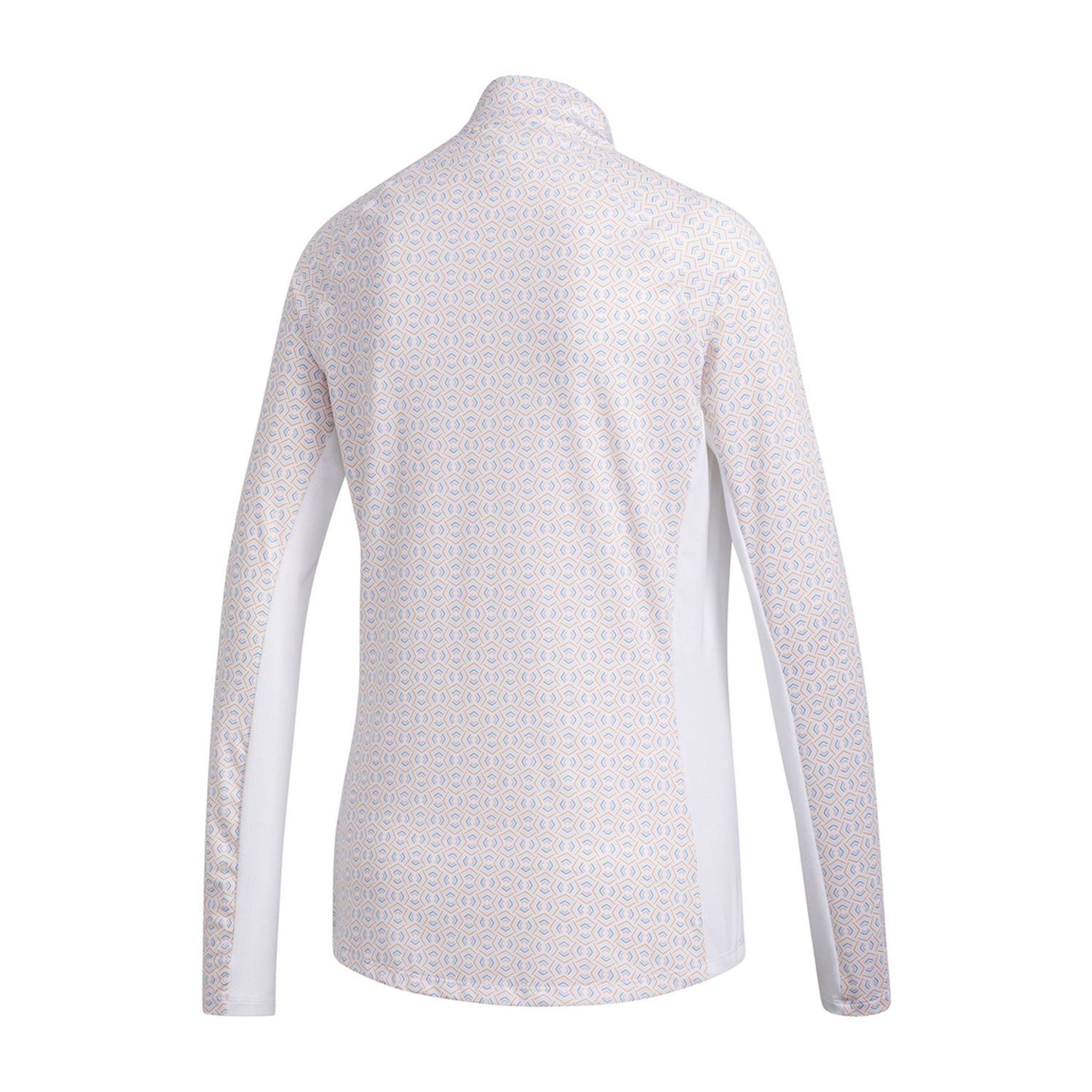 Adidas W Polo Aeroready UPF50 Manica Lunga Bianco/Arancione Donna