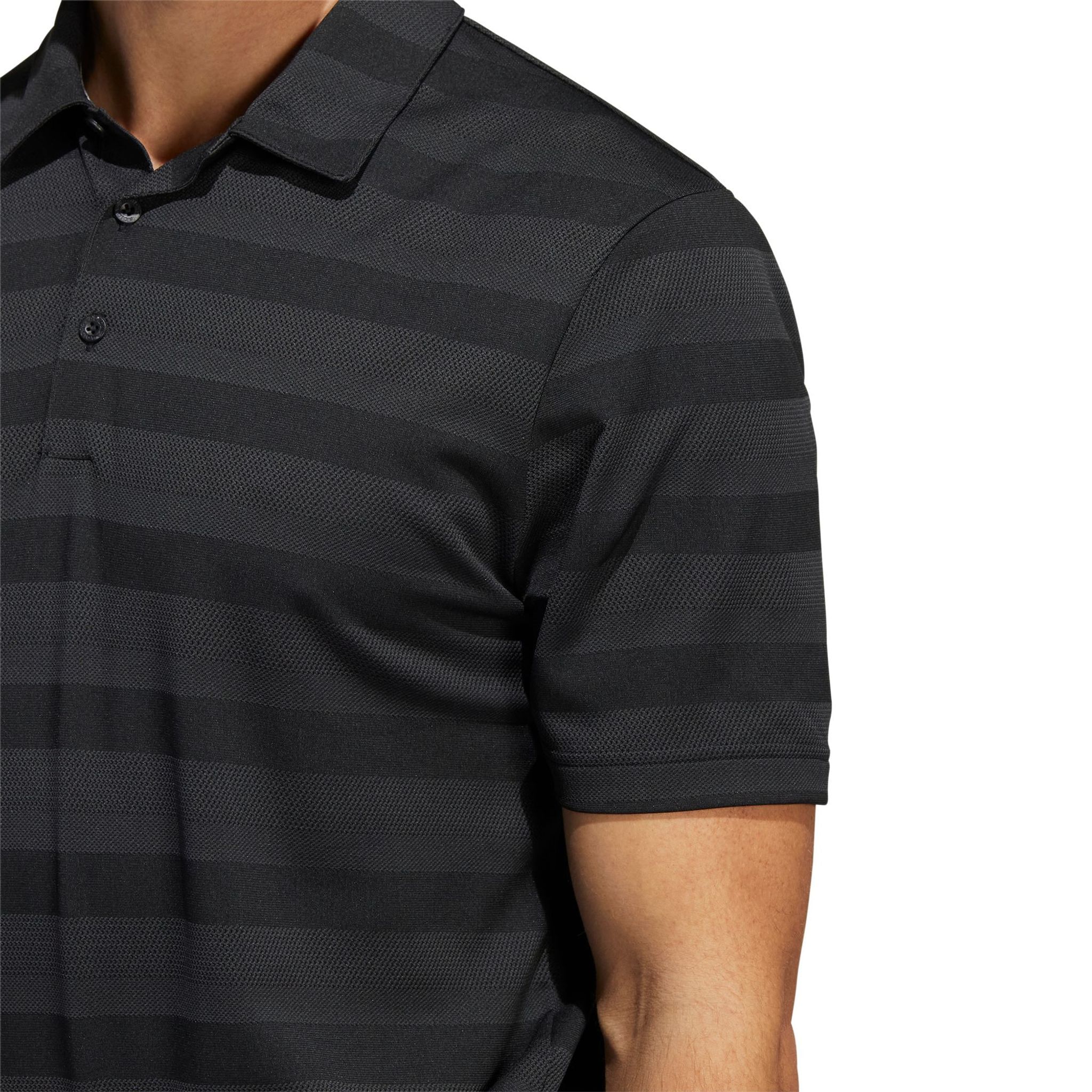 Adidas M Polo a due colori a righe nero/grigio sei uomini