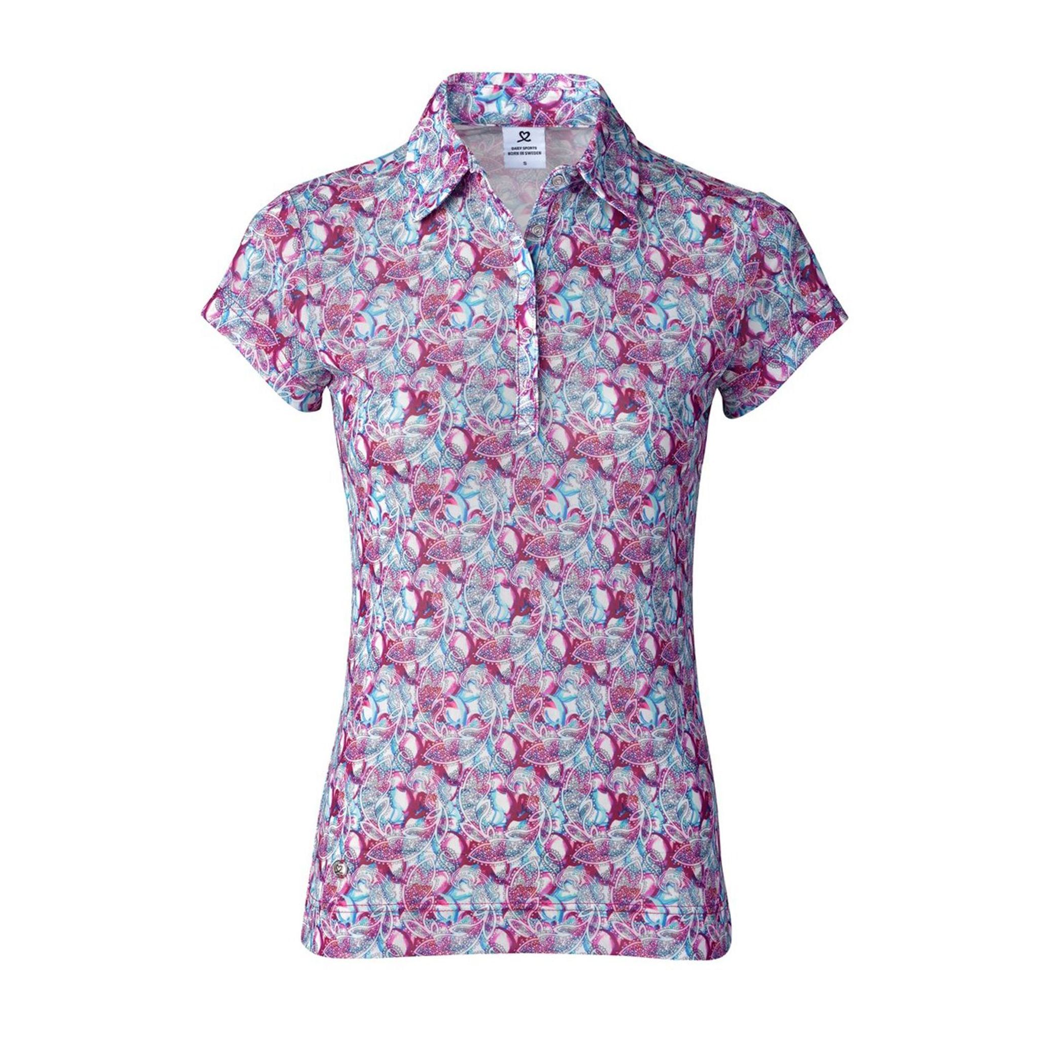 Polo da donna in maglia Paisley Daily Sports Light Blue Donna