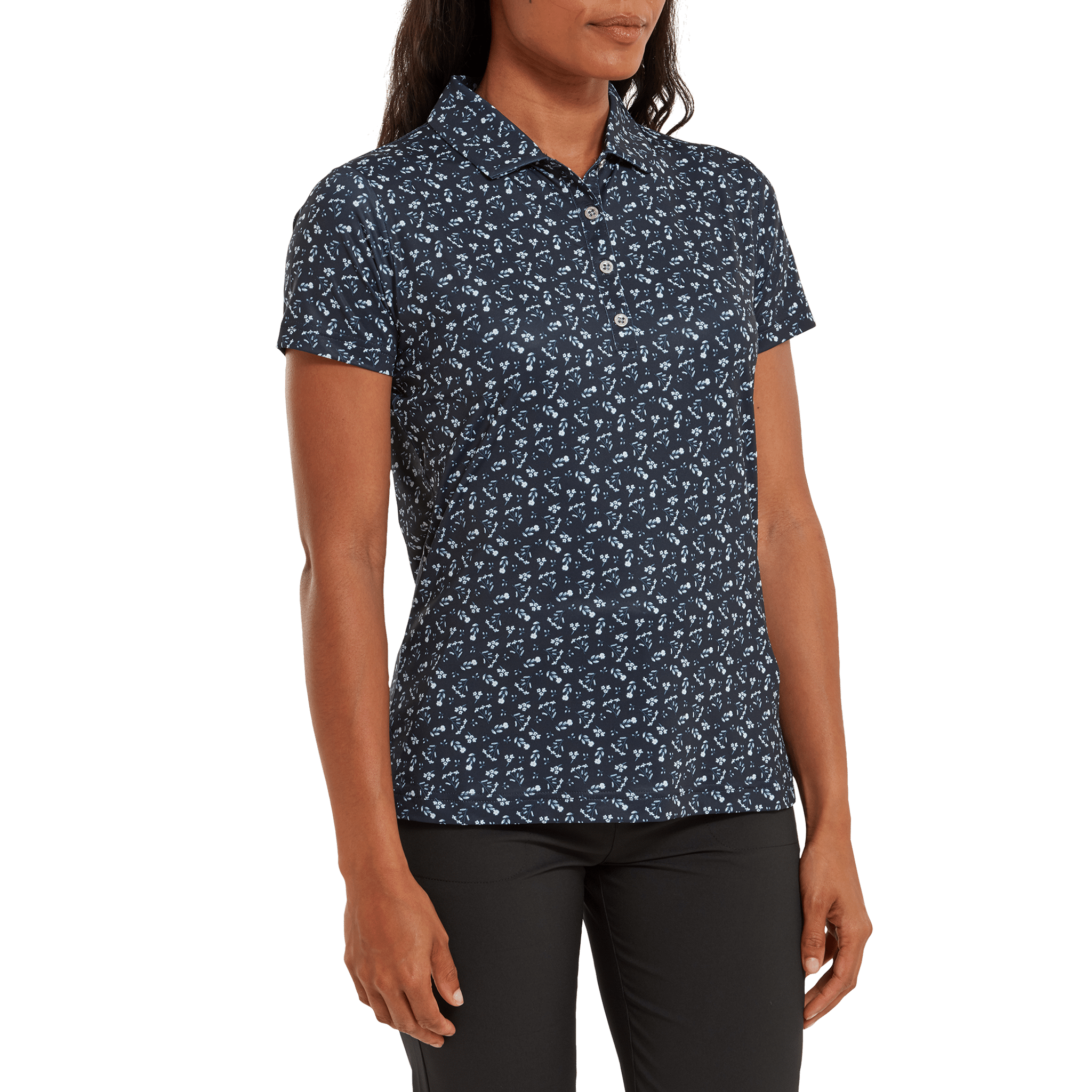 Polo da donna con stampa floreale Footjoy