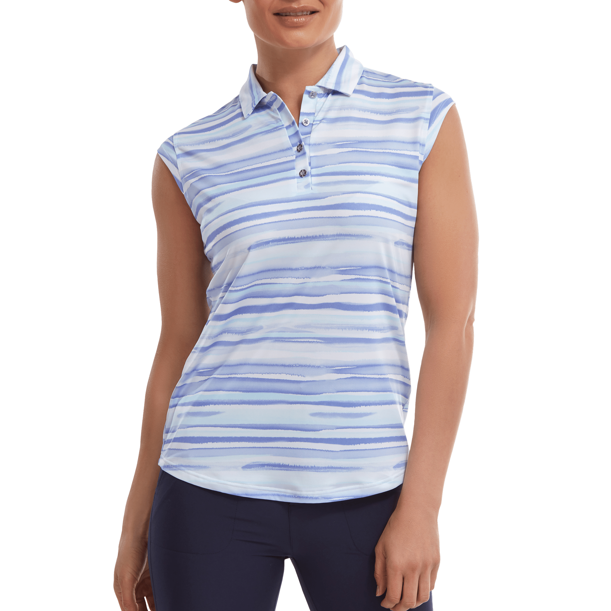 Footjoy Footjoy Polo Manica Lunga Stampa Acquerello Filo di Scozia Donna Donna