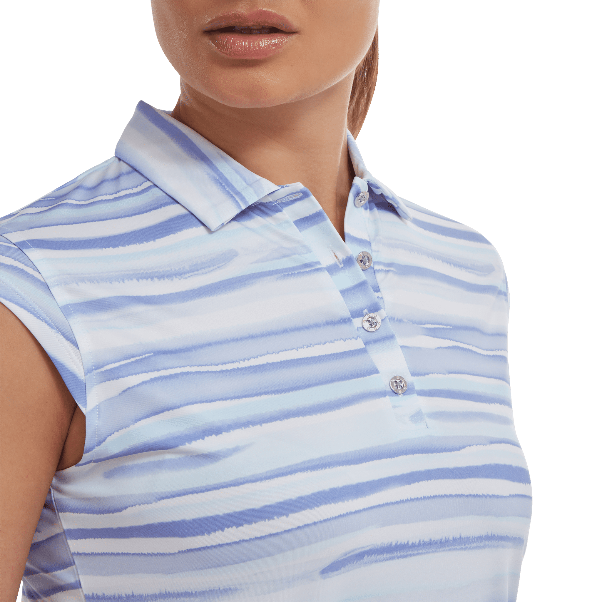 Footjoy Footjoy Polo Manica Lunga Stampa Acquerello Filo di Scozia Donna Donna