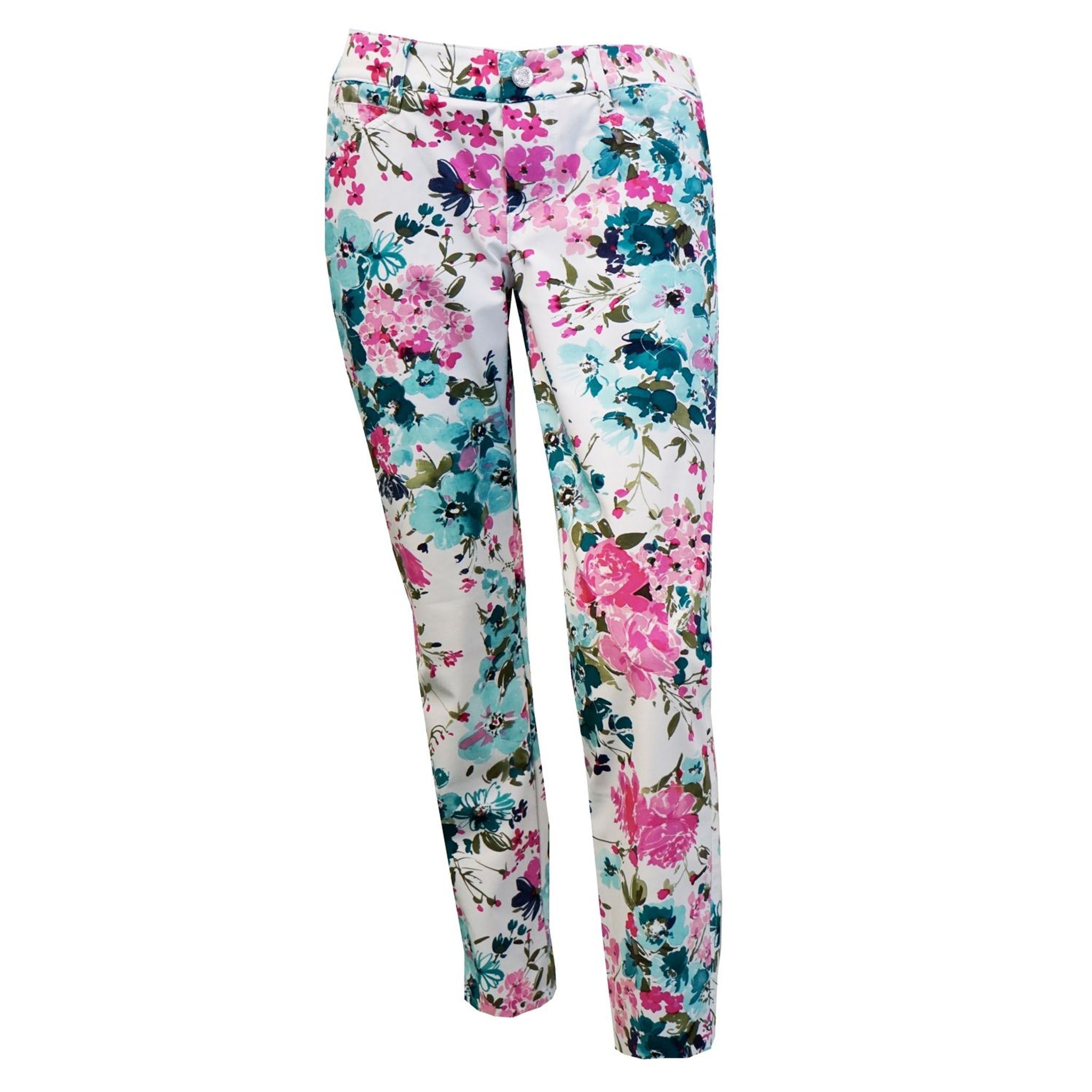 Pantaloni Alberto Mona Jersey Flower 7/8 donna
