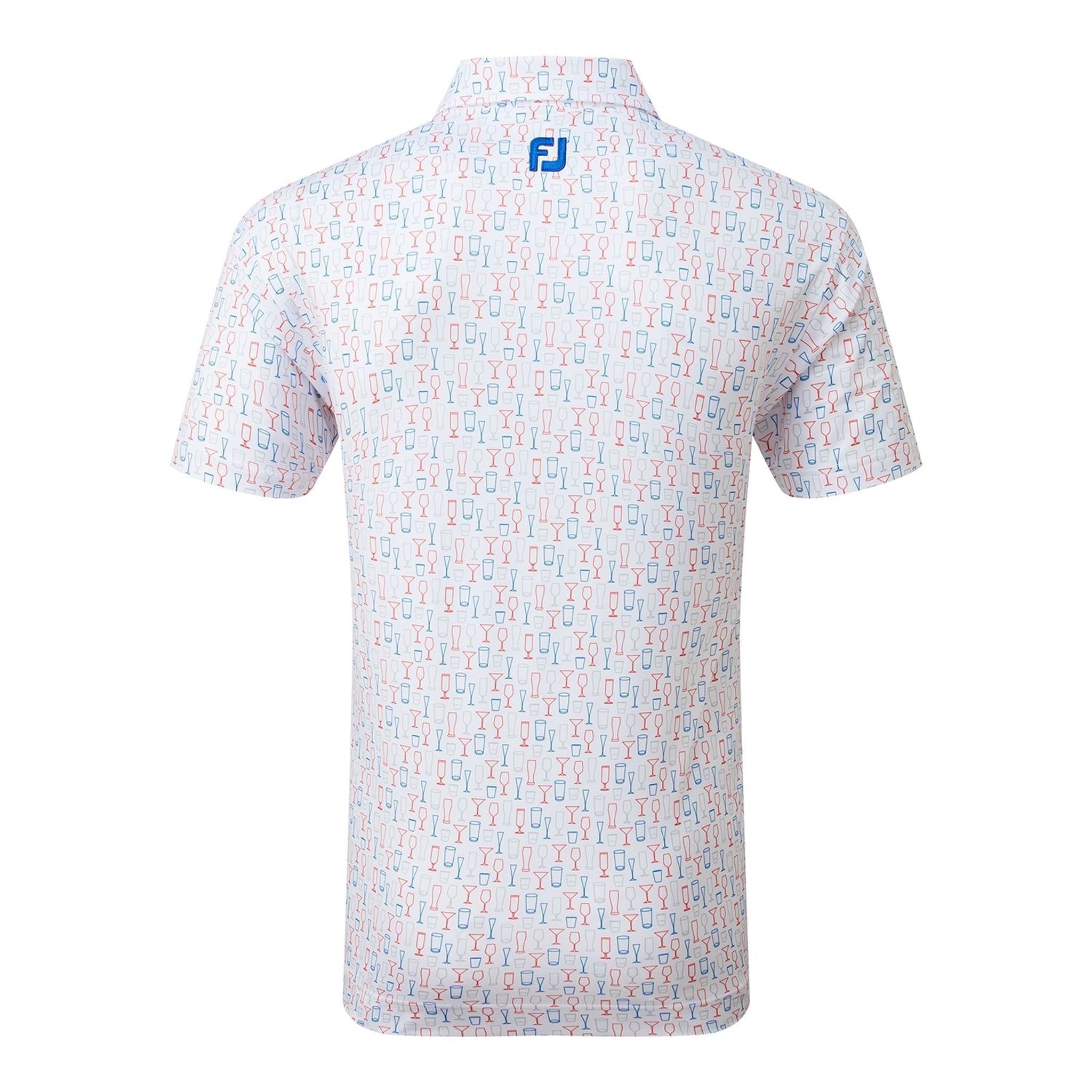 Polo da uomo in filo di scozia con stampa su vetro Footjoy