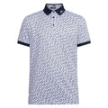 Polo con stampa J. Lindeberg M Tour Tech Reg Fit JL Navy Bridge Mono da uomo