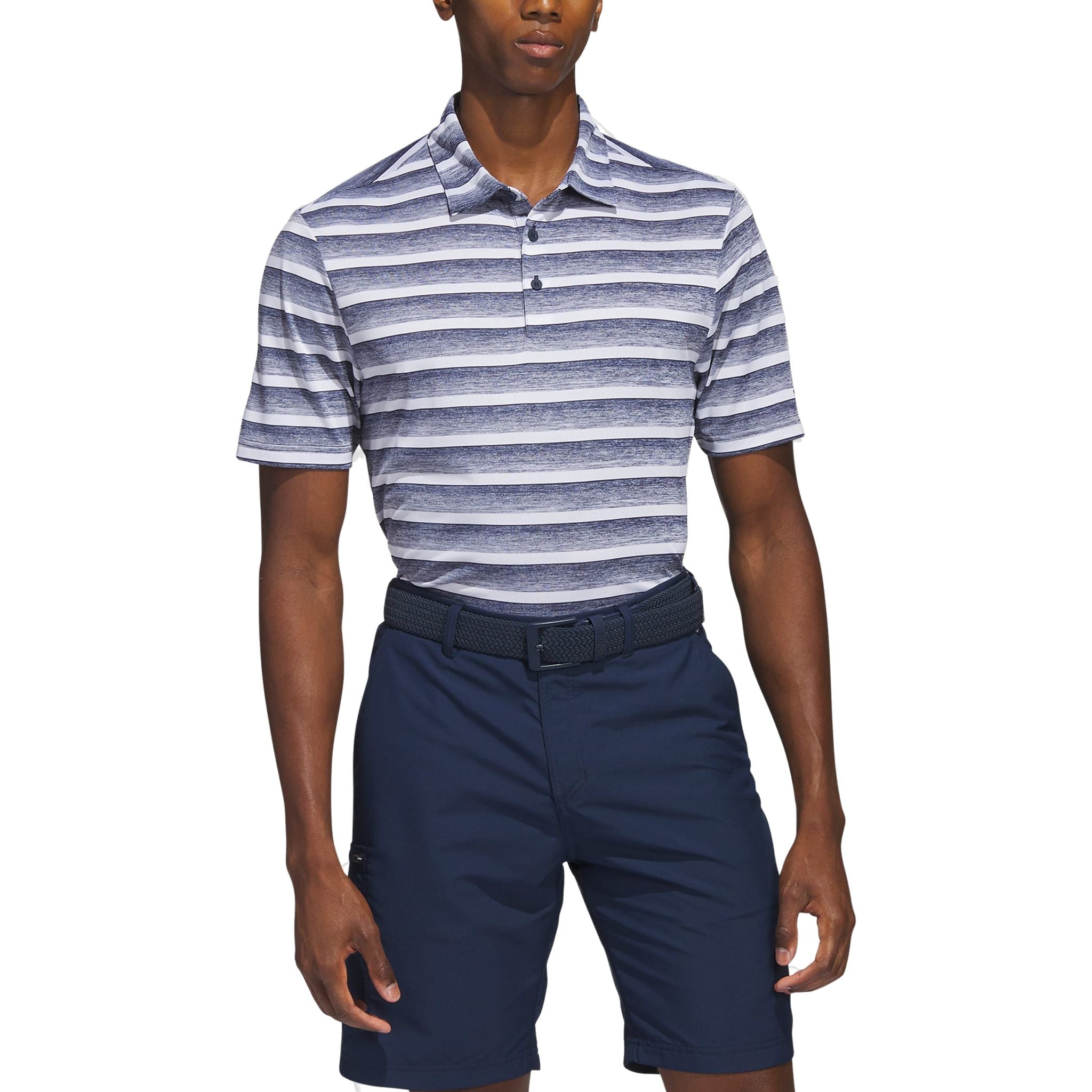 Polo a righe bicolore Adidas da uomo