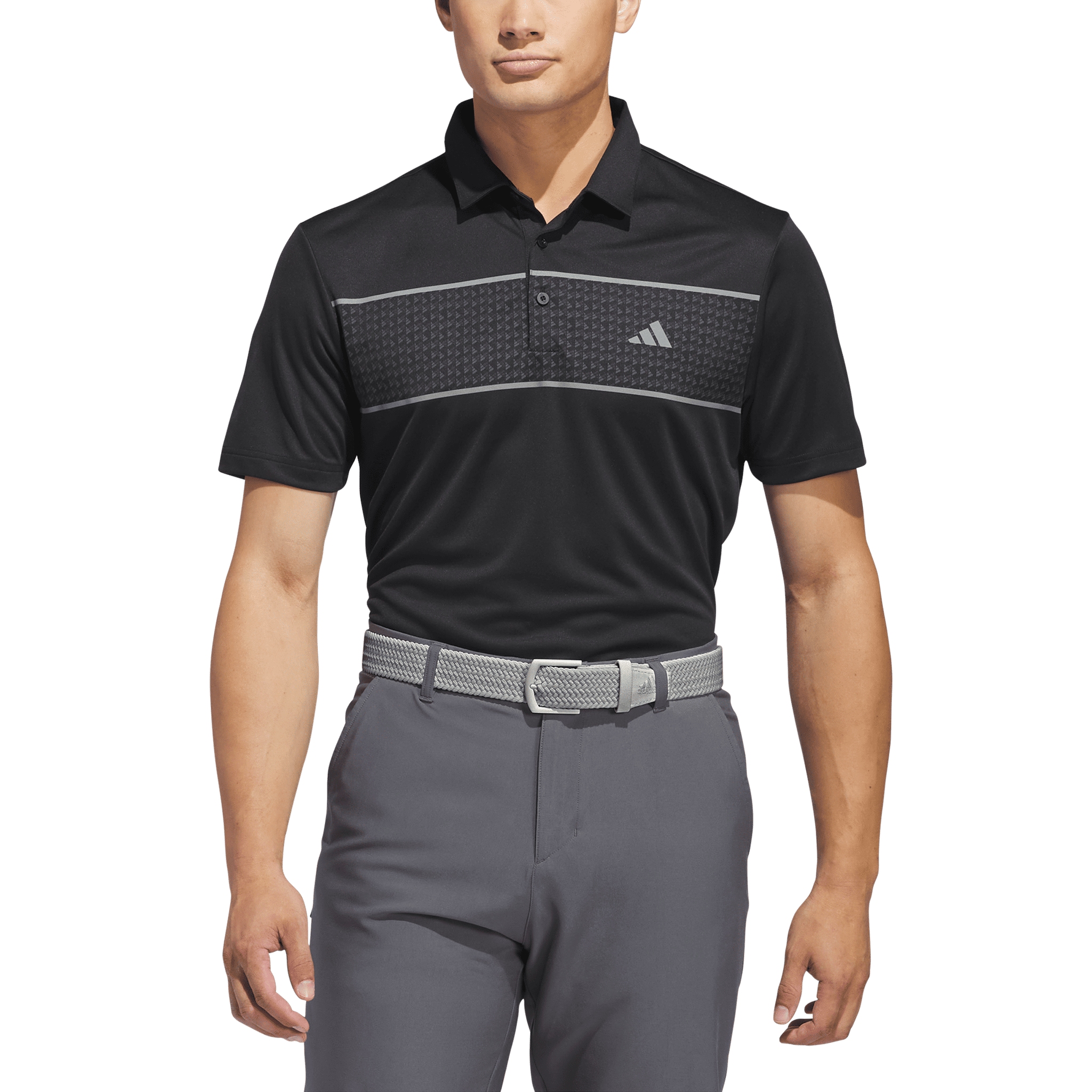 Polo a righe sul petto Adidas Core da uomo