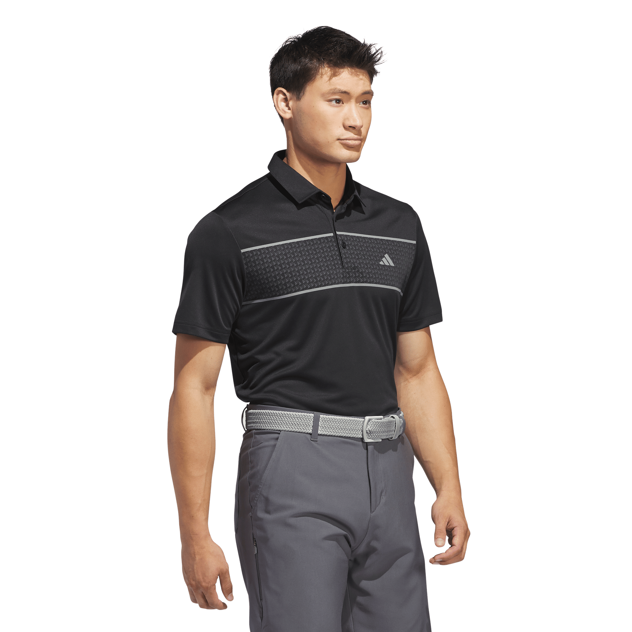 Polo a righe sul petto Adidas Core da uomo