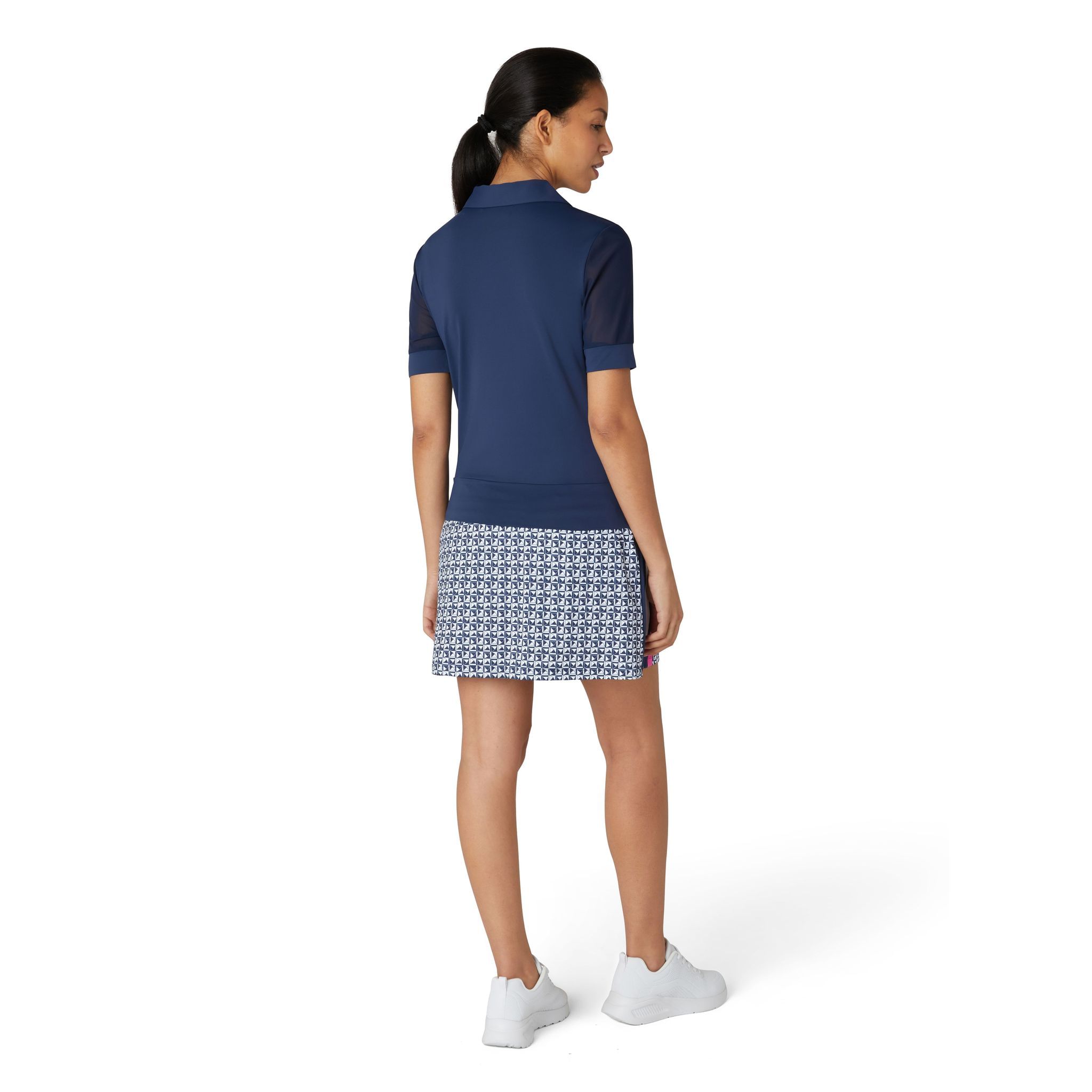Polo da donna originale Penguin a 1/2 manica in rete bloccata