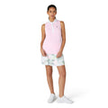 Polo senza maniche a blocchi di colore in meshback originale Penguin da donna