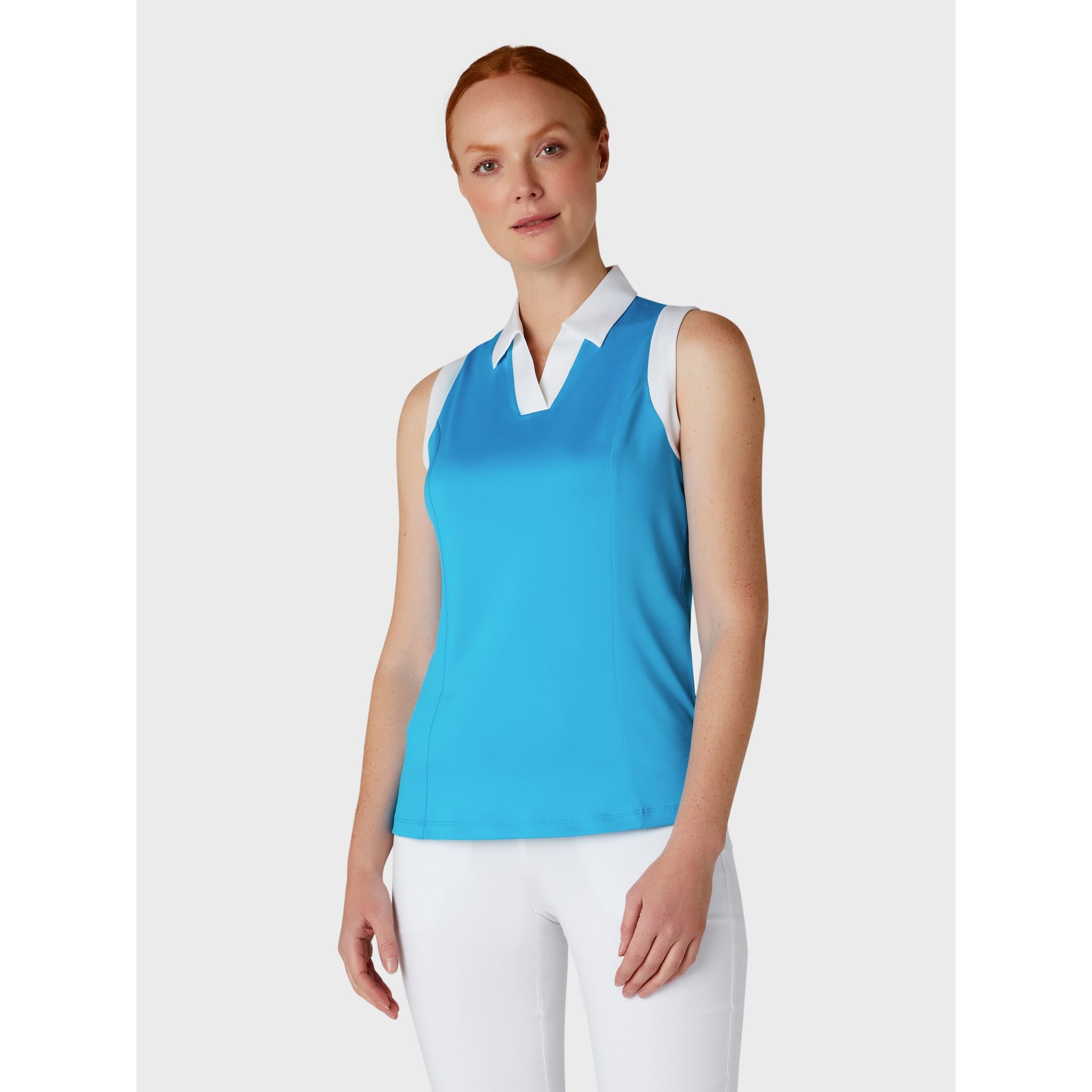 Callaway Polo senza maniche Colorblock da donna